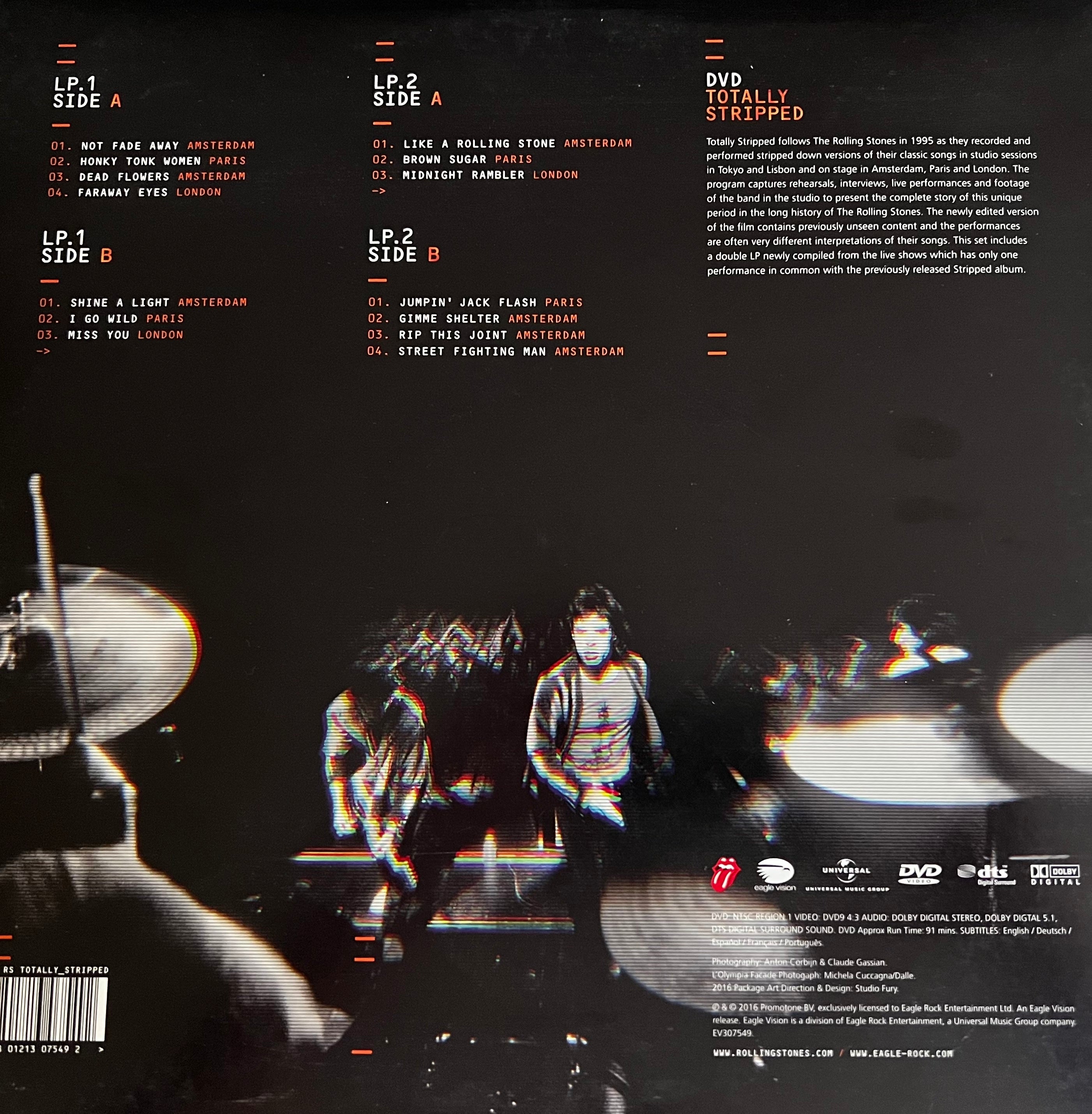 The Rolling Stones – Totally Stripped. 2 Vinilos. LP. Sesión en vivo. Condición: Near Mint (NM or M-).