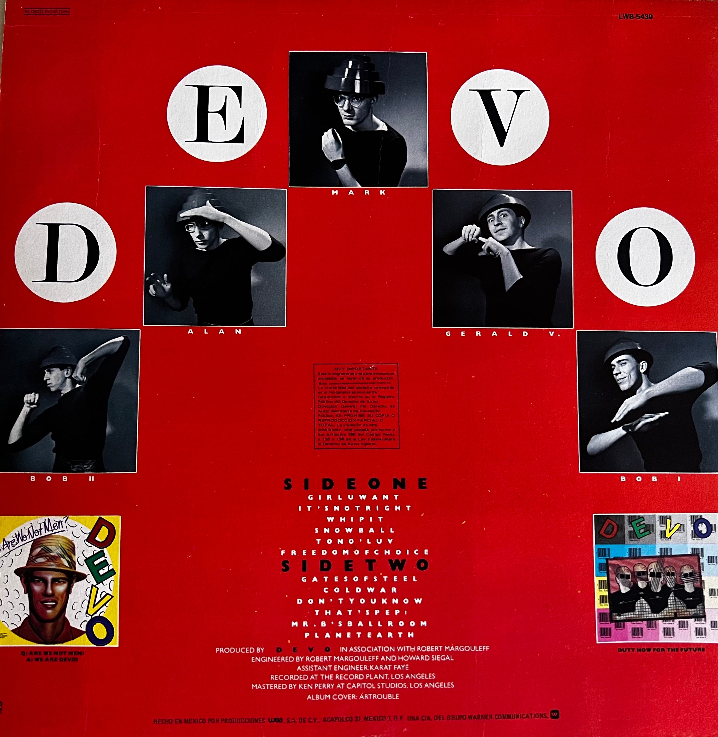 Devo - Freedoom of Choice. LP. Condición: Very Good + (VG+).