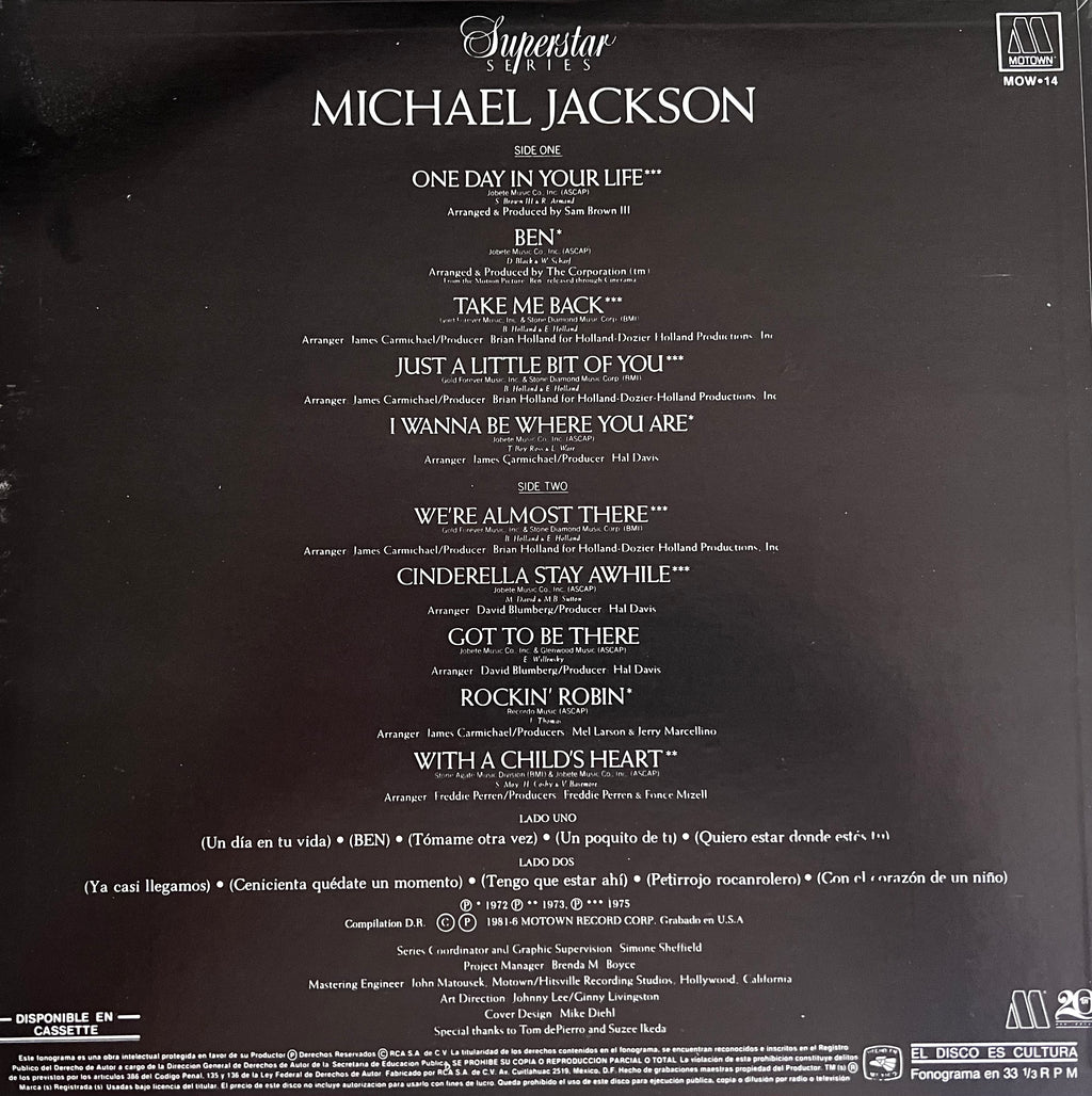 Michael Jackson – Michael Jackson. LP. Condición: Very Good + (VG+).